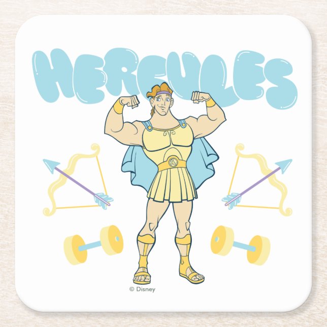 Hercules Arrows and Dumbbells Flex Square Paper Co Square Paper Coaster (Front)