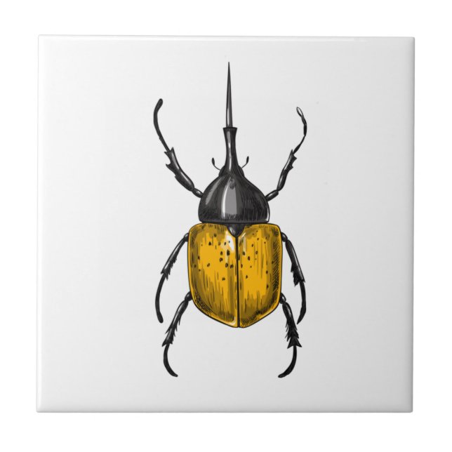 Hercules beetle ceramic tile (Front)