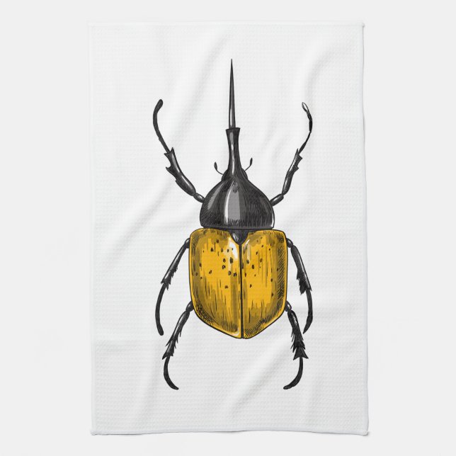 Hercules beetle kitchen towel (Vertical)