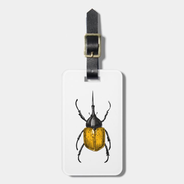 Hercules beetle luggage tag (Front Vertical)