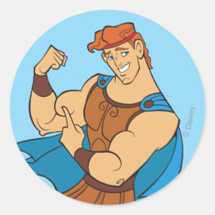 Hercules Bicep Flex Classic Round Sticker