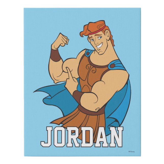 Hercules Bicep Flex Faux Canvas Print (Front)