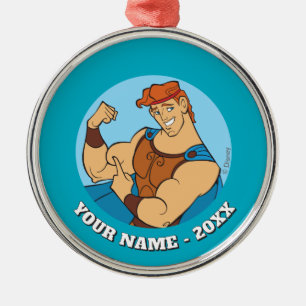 Hercules Bicep Flex Metal Ornament