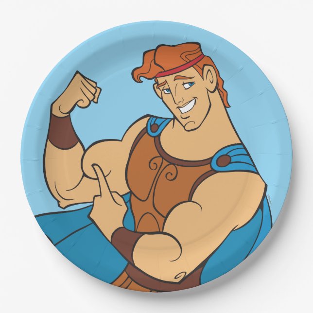 Hercules Bicep Flex Paper Plates (Front)