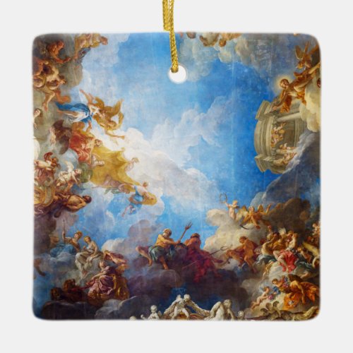 Hercules ceiling painting in Chateau de Versailles Ceramic Ornament