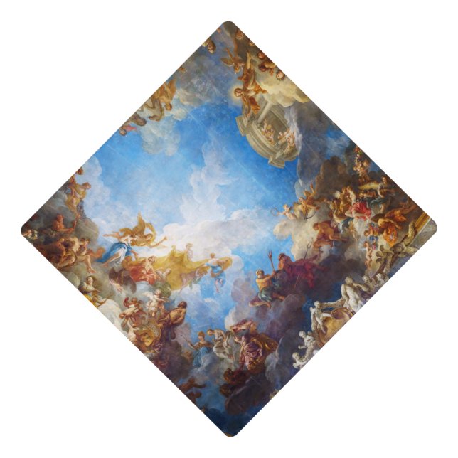 Hercules ceiling painting in Chateau de Versailles Graduation Cap Topper (Front)