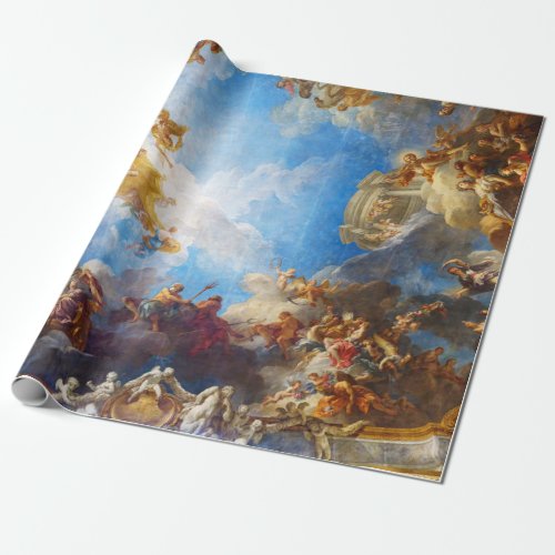 Hercules ceiling painting in Chateau de Versailles Wrapping Paper