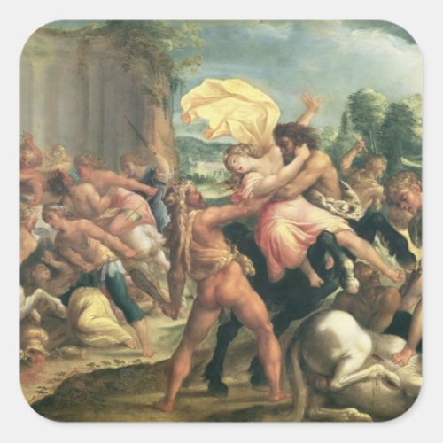 Hercules Deianeira and the centaur Eurytion Square Sticker