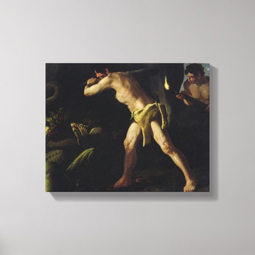 Hercules Fighting with the Lernaean Hydra Canvas Print
