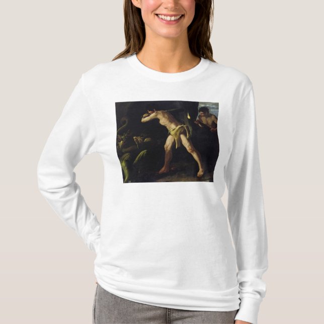 Hercules Fighting with the Lernaean Hydra T-Shirt (Front)