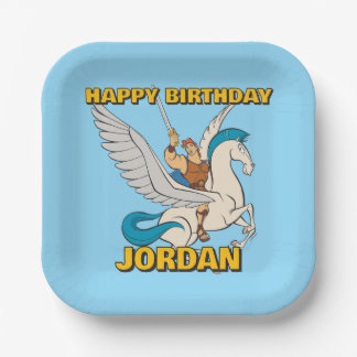 Hercules Riding Pegasus Paper Plates