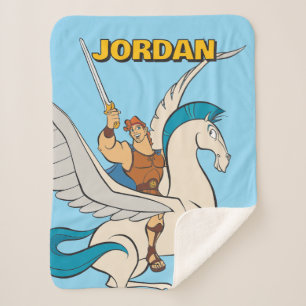 Hercules Riding Pegasus Sherpa Blanket