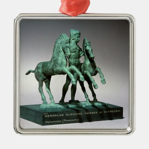 Hercules subduing the horses of Diomedes Metal Ornament