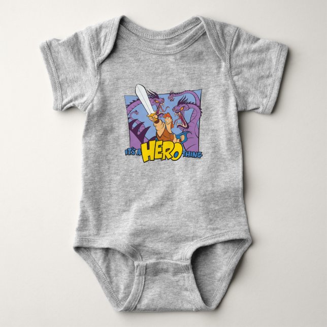 Hercules vs Hydra - It's a HERO Thing Baby Bodysui Bodysuit (Front)