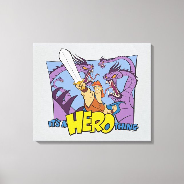 Hercules vs Hydra - It's a HERO Thing Canvas Print (Front)