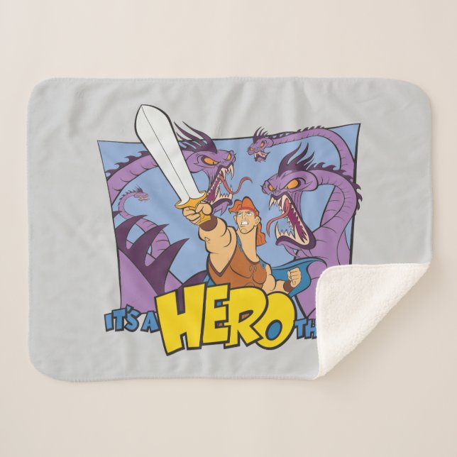 Hercules vs Hydra - It's a HERO Thing Sherpa Blank Blanket (Front (Horizontal))