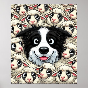Herd Boss Border Collie & Friends Poster