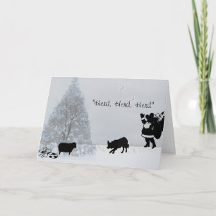 "Herd, Herd, Herd"~Border Collie Christmas Holiday Card