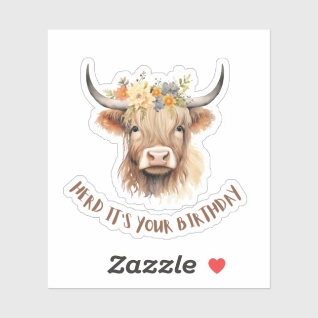 Herd it's Your Birthday Sticker (Sheet)