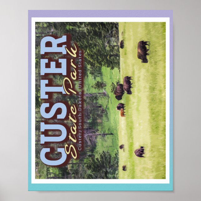 HERD OF BISON - CUSTER STATE PARK - SOUTH DAKOTA POSTER (Front)