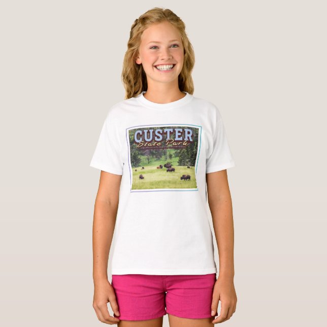 HERD OF BISON - CUSTER STATE PARK - SOUTH DAKOTA T-Shirt (Front Full)