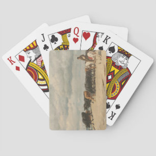 Herd of Cattle Beside the Sea (by Eugène Burnand) Poker Cards