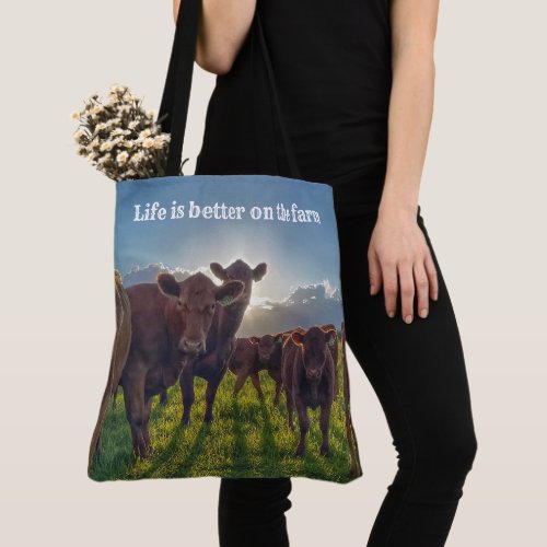 Herd of Cattle in the Pasture Tote Bag