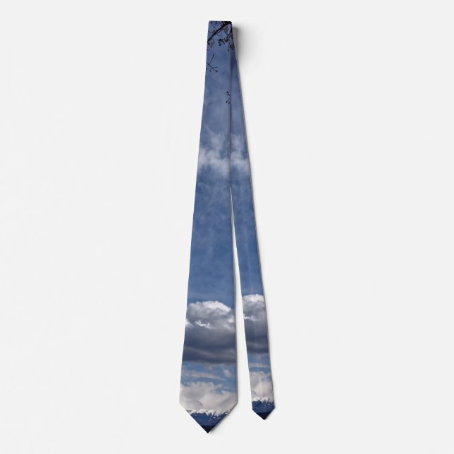 herd of clouds on the blue sky neck tie (Front)