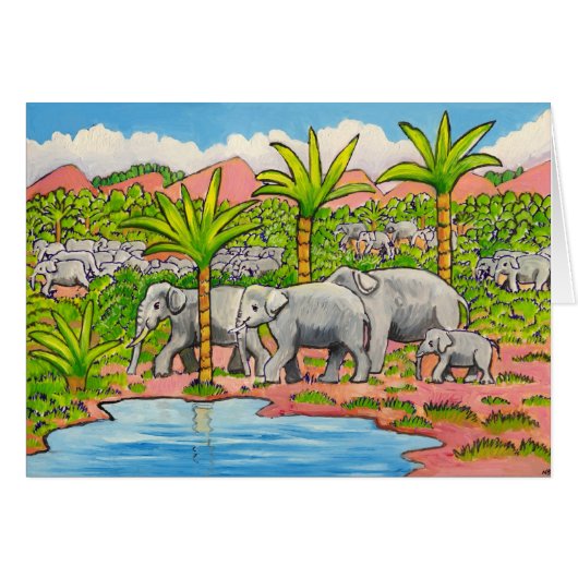 Herd of Elephants (Front Horizontal)