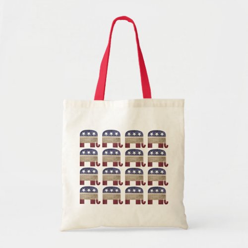 Herd of Elephants Funny Republican Tote Bag