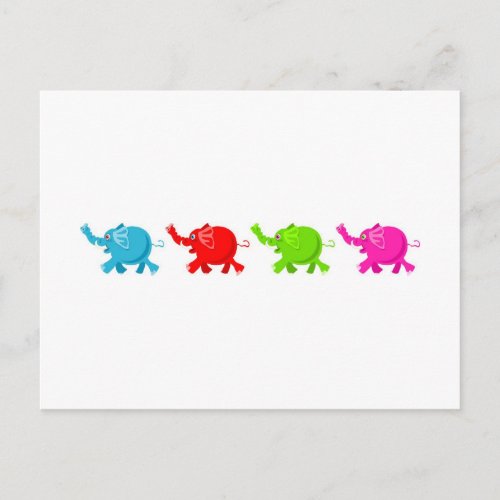 Herd of Elephants Postcard