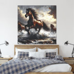 Herd of horses canvas print