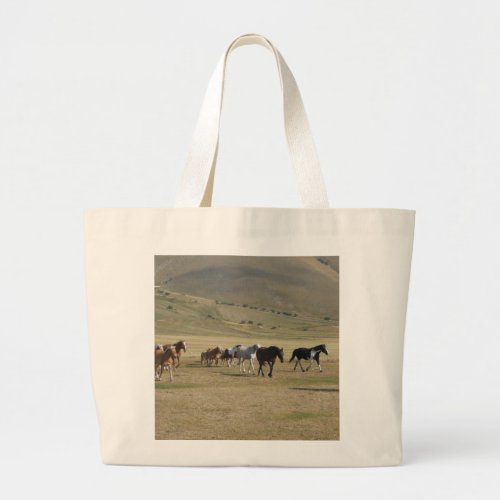 Herd of Horses Large Tote Bag