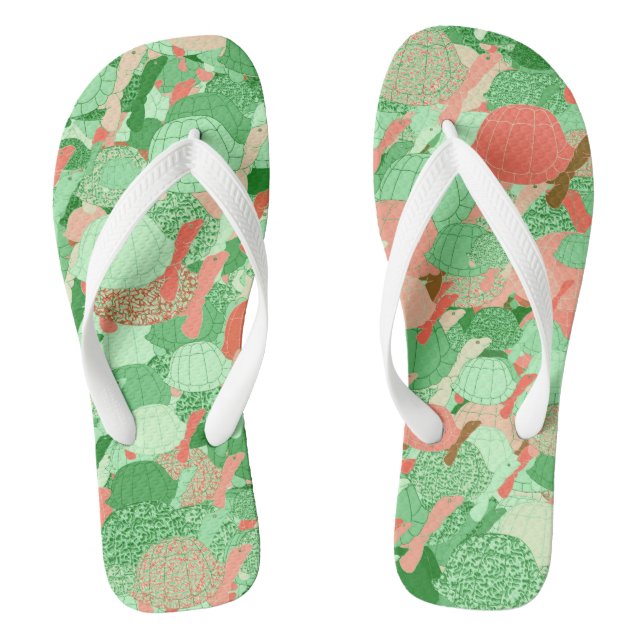 Herd Of Turtles Flip Flops (Footbed)