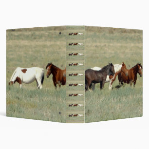 Herd of wild horses 3 ring binder