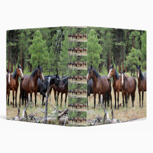Herd of wild horses 3 ring binder