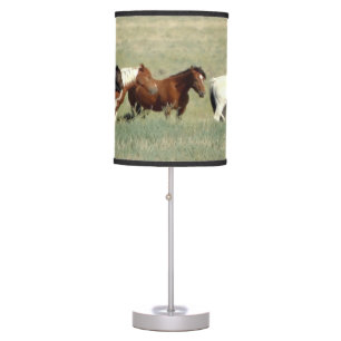 Herd of wild horses table lamp
