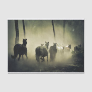 Herd of wild horses tissue paper