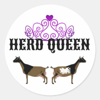 Herd Queen - Nigerian Dwarf Goat Classic Round Sticker