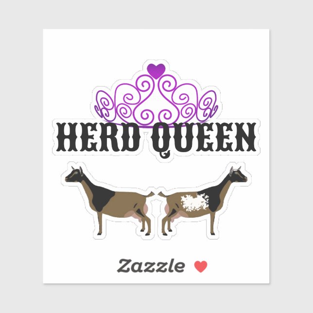 Herd Queen -  Nigerian Dwarf Goat Sticker (Sheet)