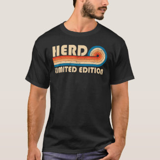 HERD Surname Retro Vintage 80s 90s Birthday Reunio T-Shirt
