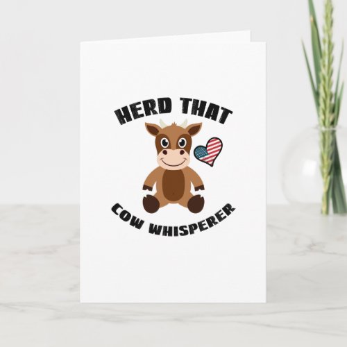 Herd That Cow Whisperer Card