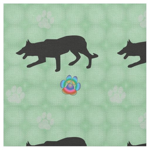 Herding - Border Collie Stalking Shadow Fabric