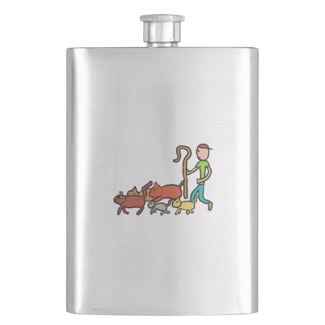 Herding Cats Flask (Front)