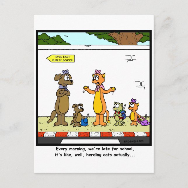 Herding Cats Postcard (Front)