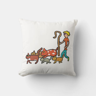 Herding Cats Throw Pillow