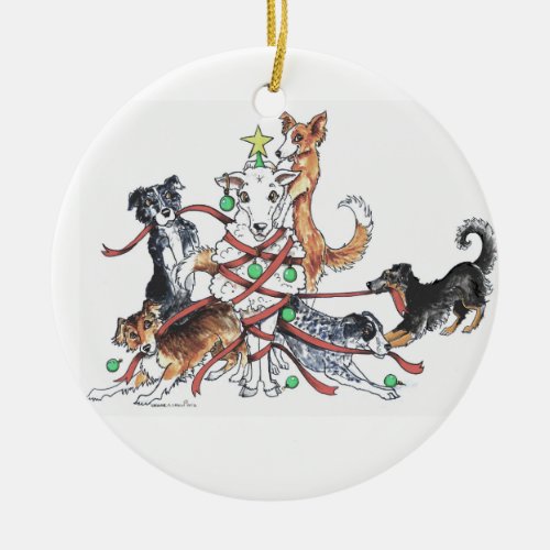 Herding dog Christmas ornament