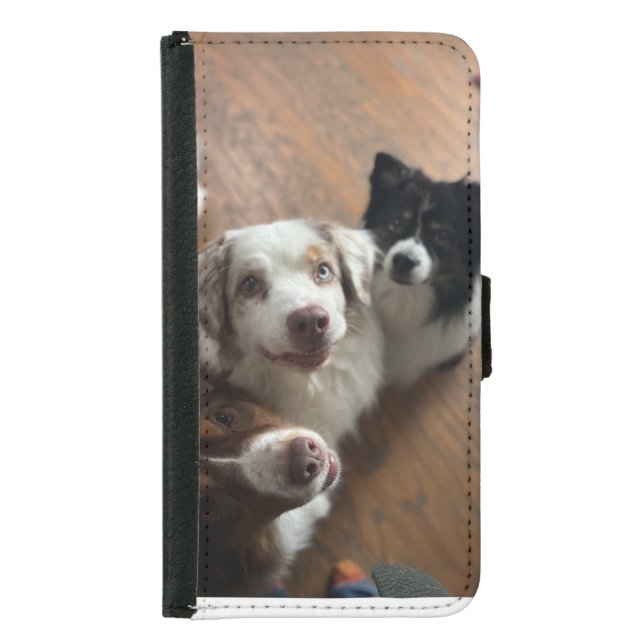 Herding Dog Duo Wallet Case - Shepard & Collie (Front)