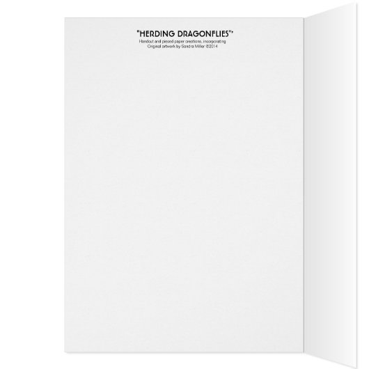 HERDING DRAGONFLIES papercut illustration (Inside (Left))