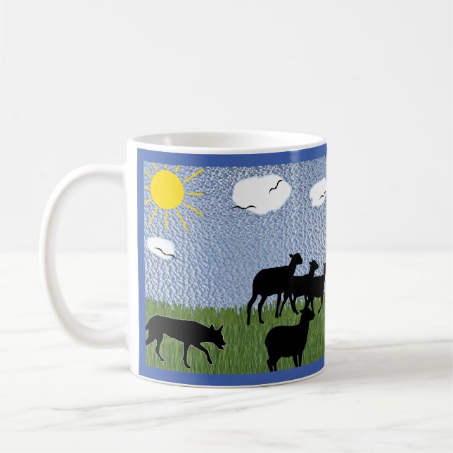 Herding - Driving the Sheep v2 Coffee Mug (Left)